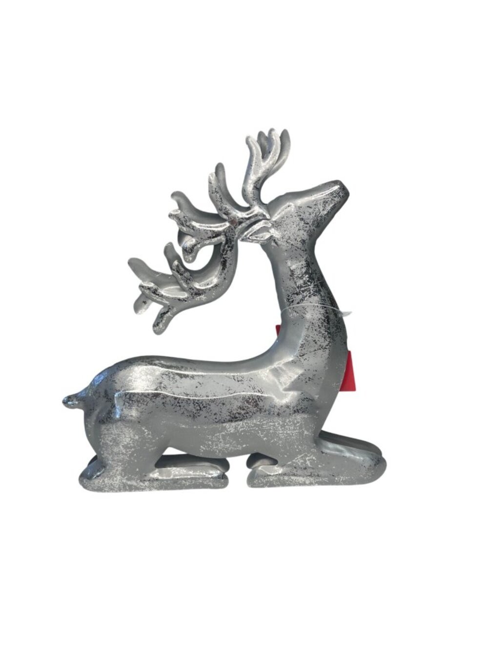 Holiday Style Silver Decorative Sitting Deer Table Ornament New